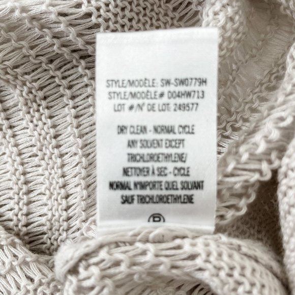HELMUT HELMUT LANG Knit Sweater Small Gray Cold Shoulder Cotton Yak VGUC - Picture 8 of 8